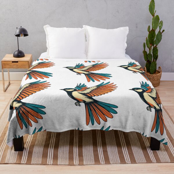 Item preview, Vintage Style Flying Bird with Bold Colors designed and sold by ArtfulWeave.