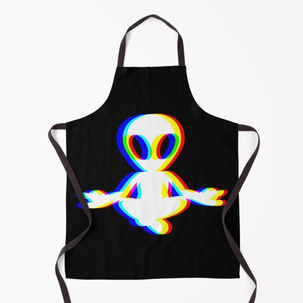 Item preview, Meditating Alien Glitch Style – Retro Futuristic Vibes designed and sold by Serbin.