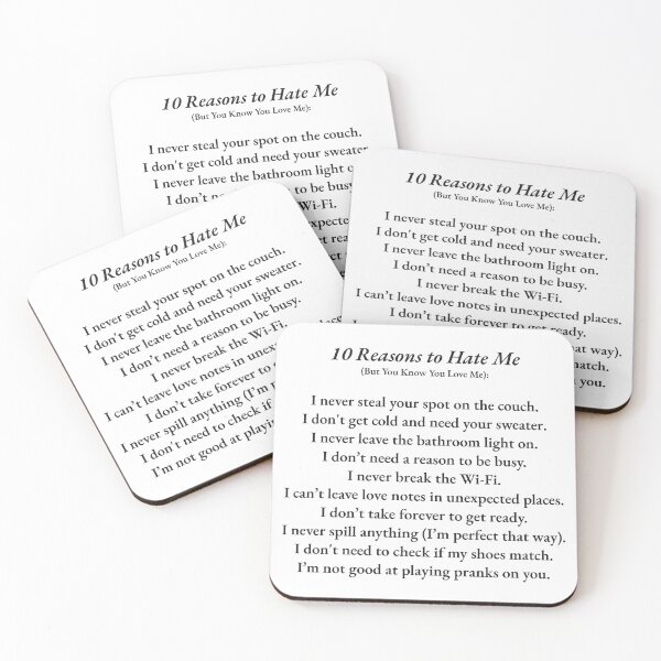 Item preview, 10 Reasons to Hate Me (But You Know You Love Me) | Bold and Flirty Quote Design | Funny Love-Hate Relationship Typography | Confident and Sassy Humor Art designed and sold by PaintedPixels01.