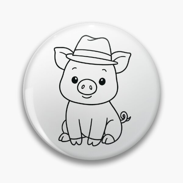 Item preview, Pig with Fedora designed and sold by DrexDesigns.