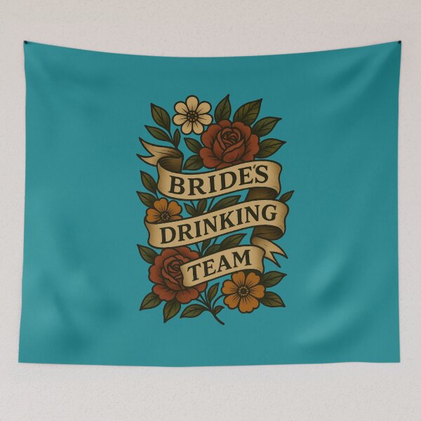 Item preview, Brides Drinking Team Bachelorette Party  designed and sold by SeeSquaredDesign.