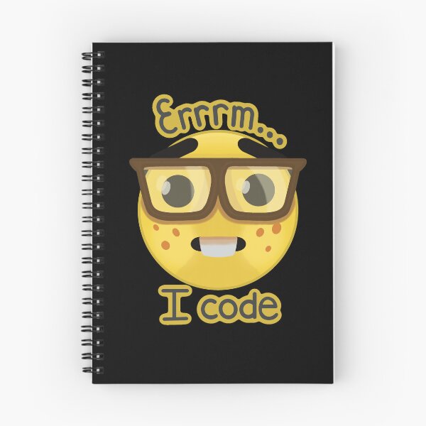 Item preview, "Errrm... I Code" Nerd Emoji designed and sold by FrogArtShop.