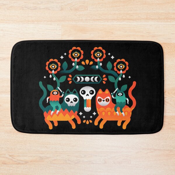 Item preview, Folk Cat Warriors – Bold Occult Art designed and sold by musingtreeart.