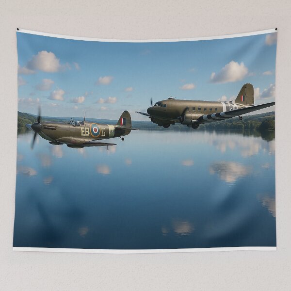 Item preview, Spitfire and Dakota designed and sold by Skyframe Aviation.