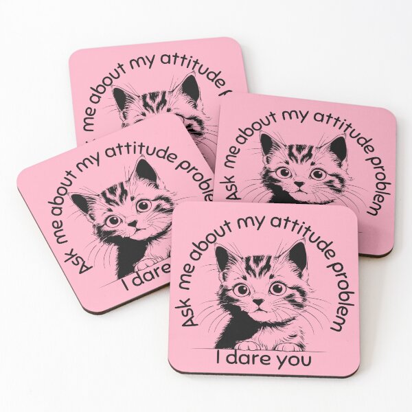 Item preview, Rude kittens - Ask me about my attitude problem - I dare you designed and sold by TalkingHerds.