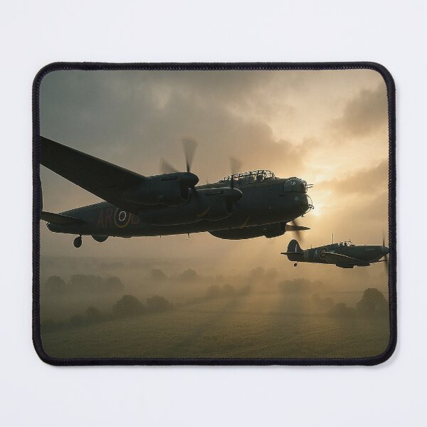 Item preview, Dawn Patrol Lancaster and Spitfire in Mist designed and sold by Skyframe Aviation.