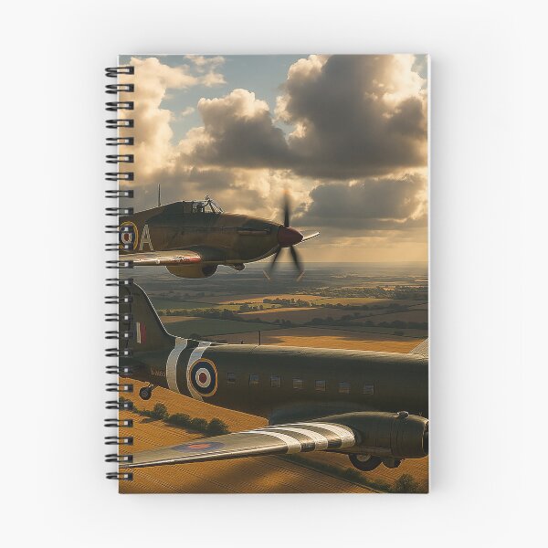 Item preview, Dakota and Hurricane Above Autumn Fields designed and sold by Skyframe Aviation.