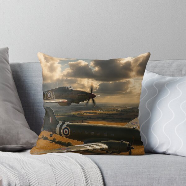 Item preview, Dakota and Hurricane Above Autumn Fields designed and sold by Skyframe Aviation.