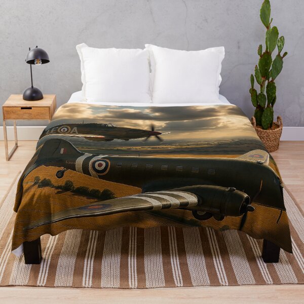Item preview, Dakota and Hurricane Above Autumn Fields designed and sold by Skyframe Aviation.
