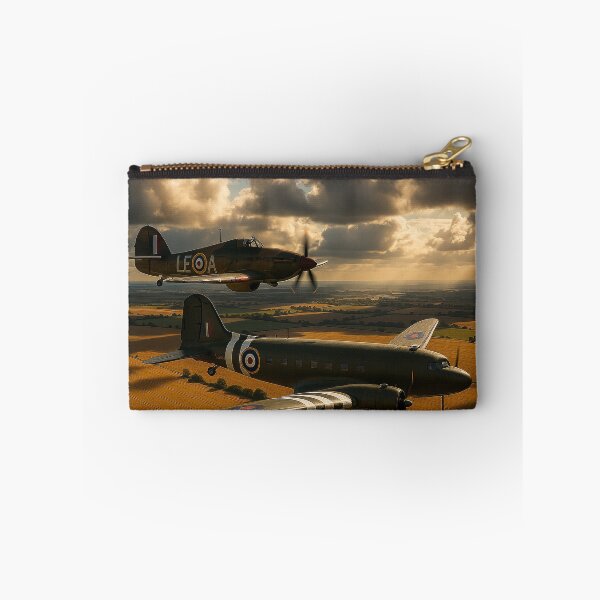 Item preview, Dakota and Hurricane Above Autumn Fields designed and sold by Skyframe Aviation.