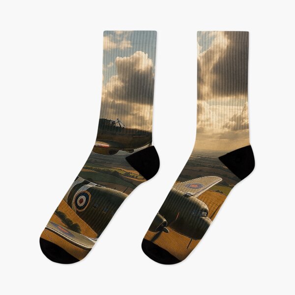 Item preview, Dakota and Hurricane Above Autumn Fields designed and sold by Skyframe Aviation.