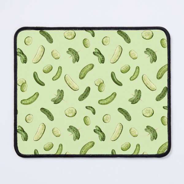 Item preview, Watercolor Pickles Pattern (Green Background) designed and sold by andrebalest.art.