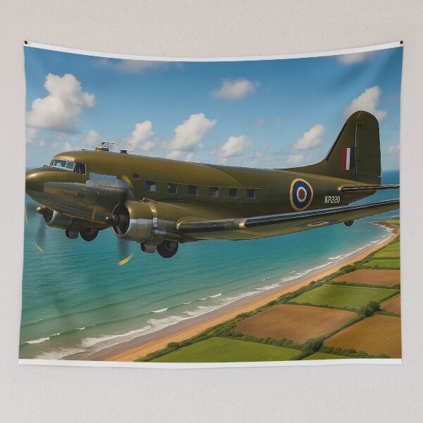Item preview, Dakota C-47 Over Coastal England designed and sold by Skyframe Aviation.