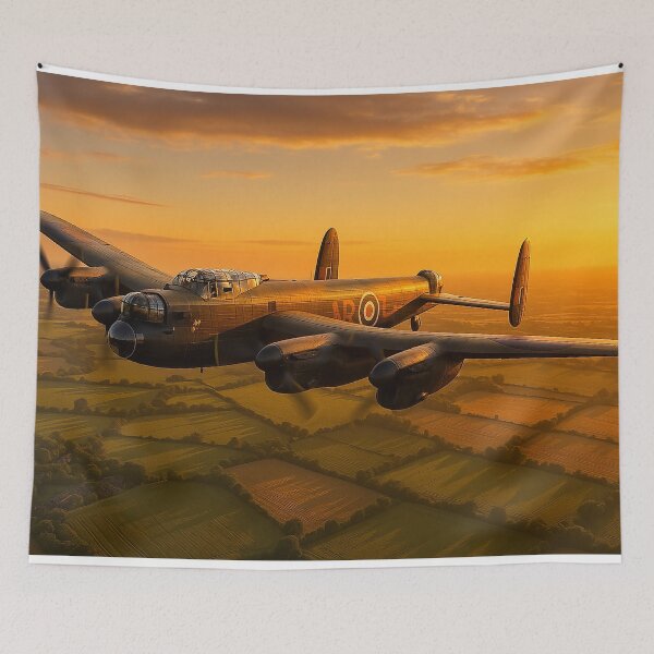 Item preview, Golden Hour Lancaster Over English Fields designed and sold by Skyframe Aviation.