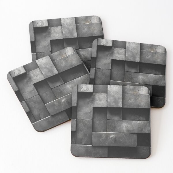Item preview, Brutalist Weave – Textured Black Architectural Pattern designed and sold by vfxbear.