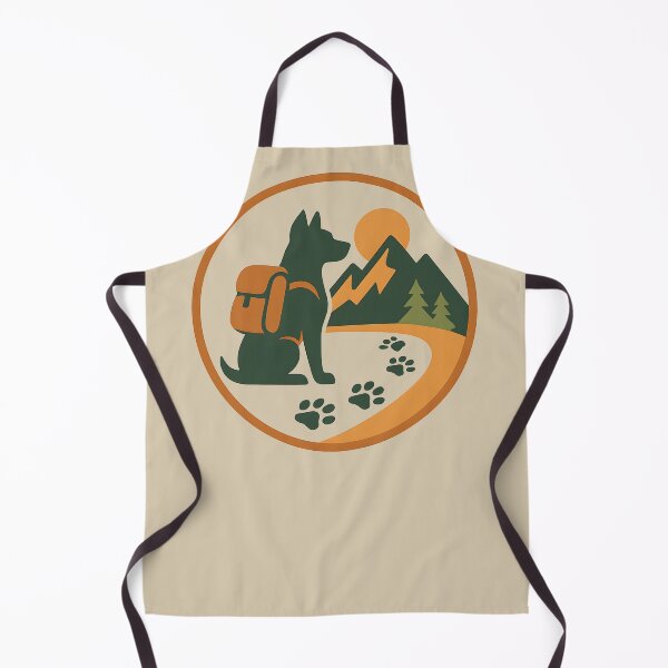 Item preview, Hiking Dog Badge, Trail Pup Backpacking Logo, Minimalist Mountain Adventure Design designed and sold by JasKei-Designs.