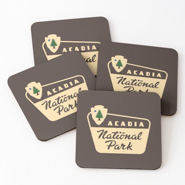 Item preview, Acadia National Park Retro Sign designed and sold by deadmansupplyco.