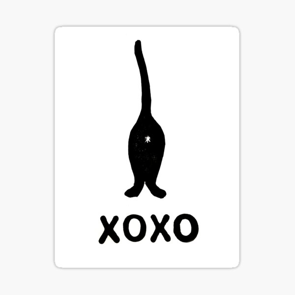 Cat Butt XOXO Glossy Sticker