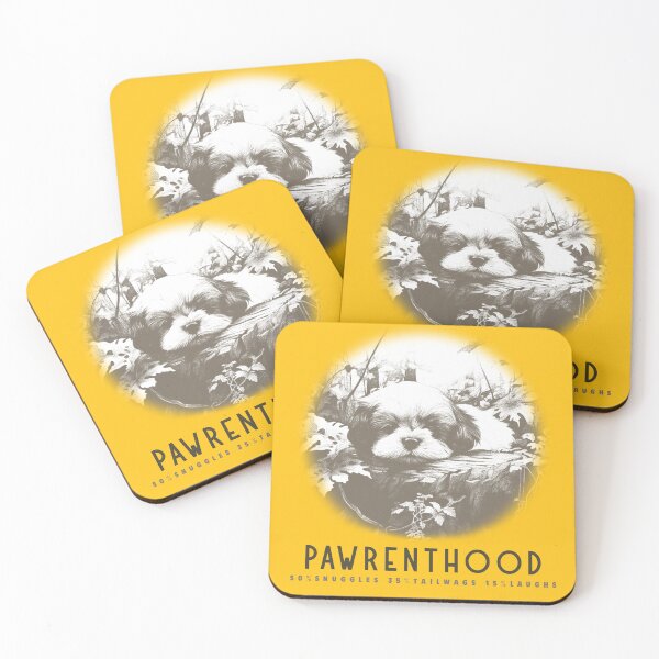 Item preview, PAWrenthood: 50%Snuggles 35%Tailwags 15%Laughs Shih Tzu Dog designed and sold by AM-Storefront.