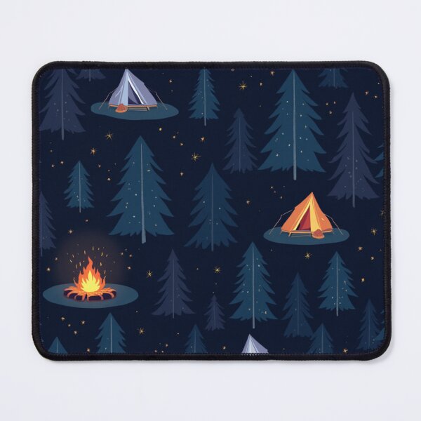 Item preview, Nighttime Forest Camping Scene Glowing Tent Pattern designed and sold by Junkie-Worx.