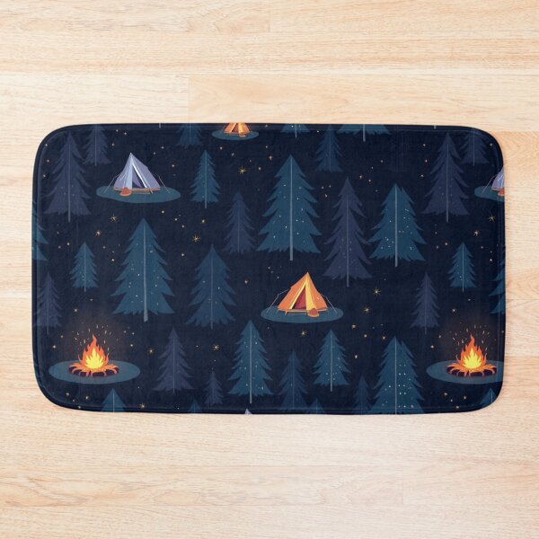 Item preview, Nighttime Forest Camping Scene Glowing Tent Pattern designed and sold by Junkie-Worx.