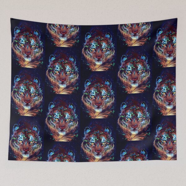 Item preview, Floral Spirit of the Tiger designed and sold by La Reñía .