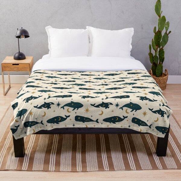Item preview, Celestial Whale Pattern – Mystical Starry Ocean Design with Narwhal, Orca & Moon for Home Decor & Tech Accessories designed and sold by Andrea Lauren.