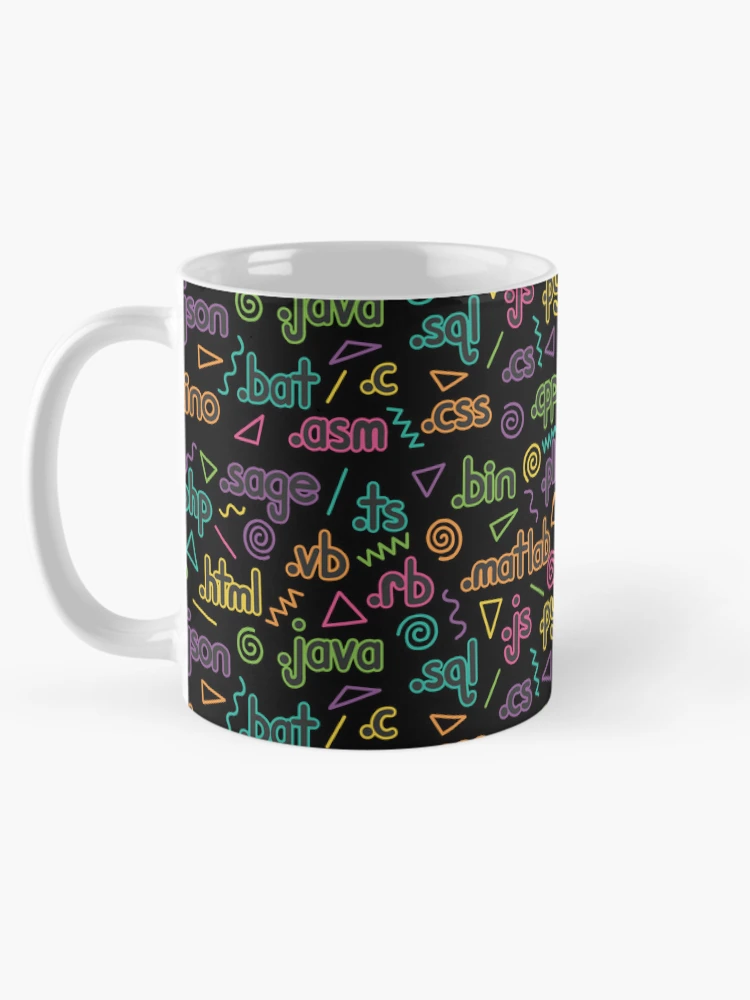 Thumbnail 5 of 6, Coffee Mug, Retro File Extension Pattern designed and sold by FrogArtShop.
