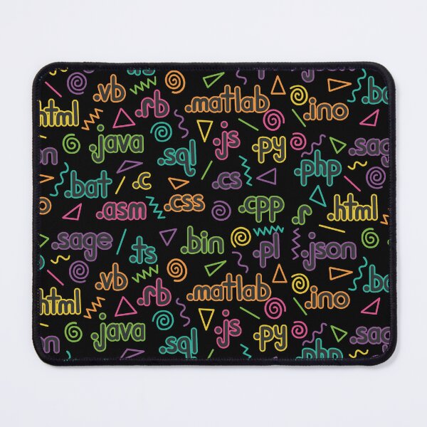 Item preview, Retro File Extension Pattern designed and sold by FrogArtShop.