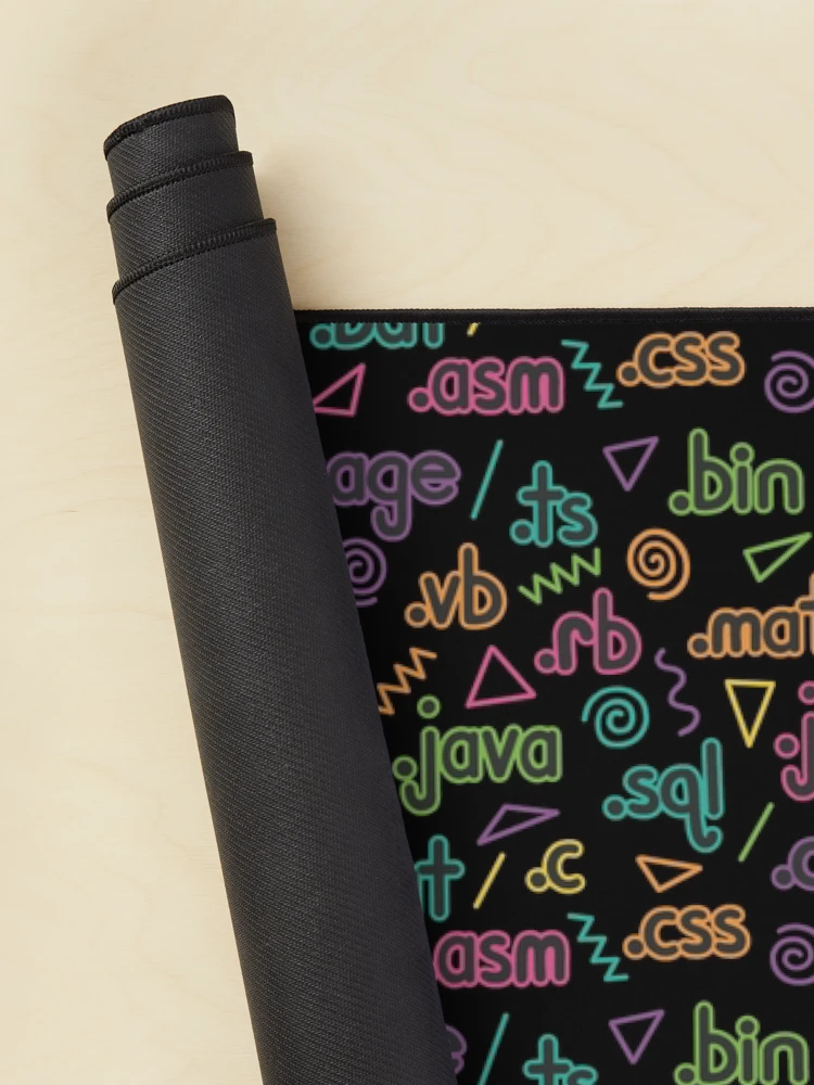 Thumbnail 2 of 5, Mouse Pad, Retro File Extension Pattern designed and sold by FrogArtShop.