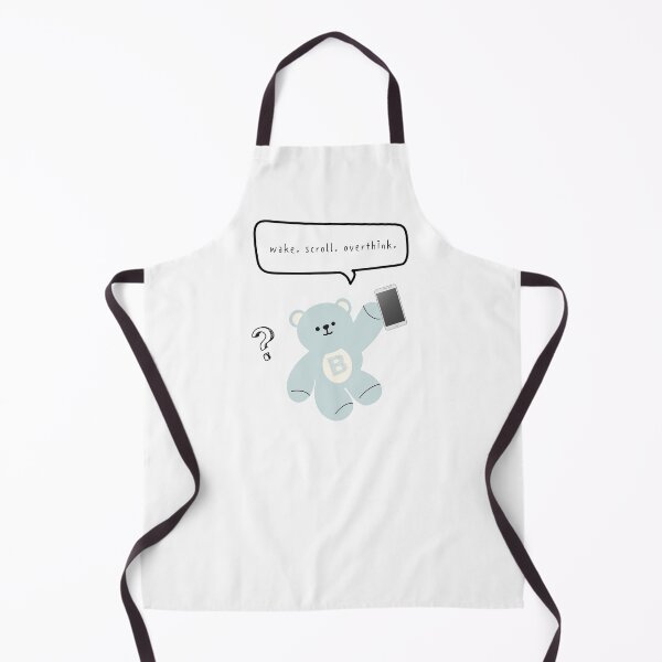 Item preview, Mono Bear Mood – Scroll & Overthink (White / Transparent) designed and sold by mintmono-studio.