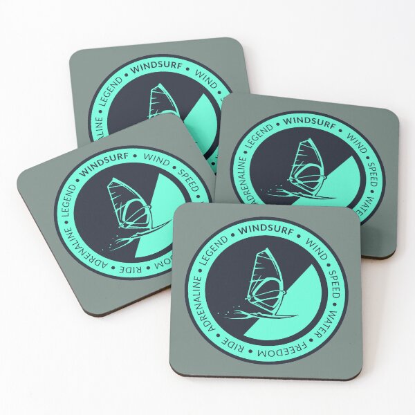Item preview, Modern Windsurf Emblem Silhouette designed and sold by KiwiRider.