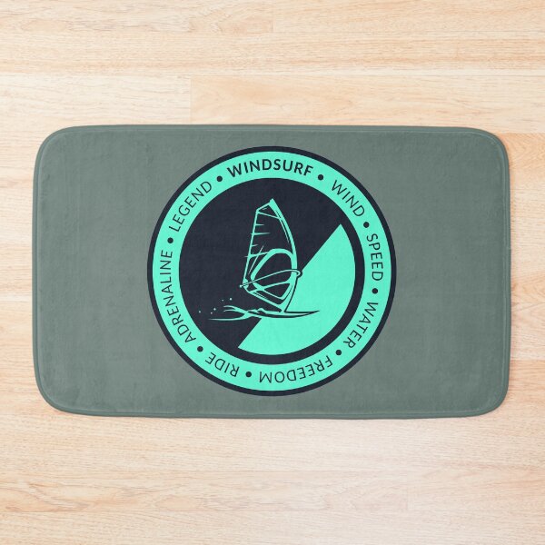 Item preview, Modern Windsurf Emblem Silhouette designed and sold by KiwiRider.
