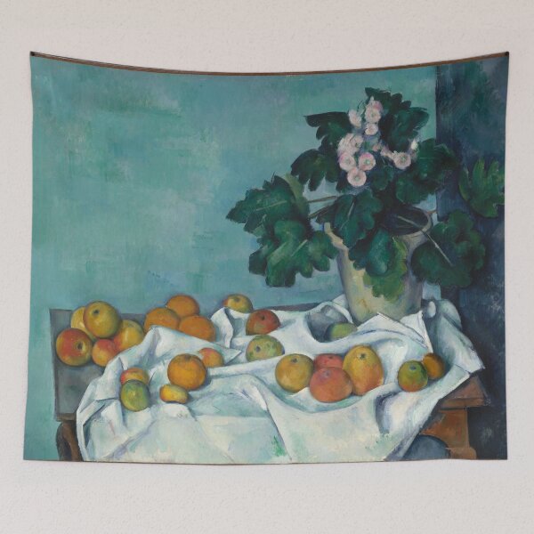 Item preview, Still Life with Apples and a Pot of Primroses by Paul Cézanne designed and sold by WillowNox7.