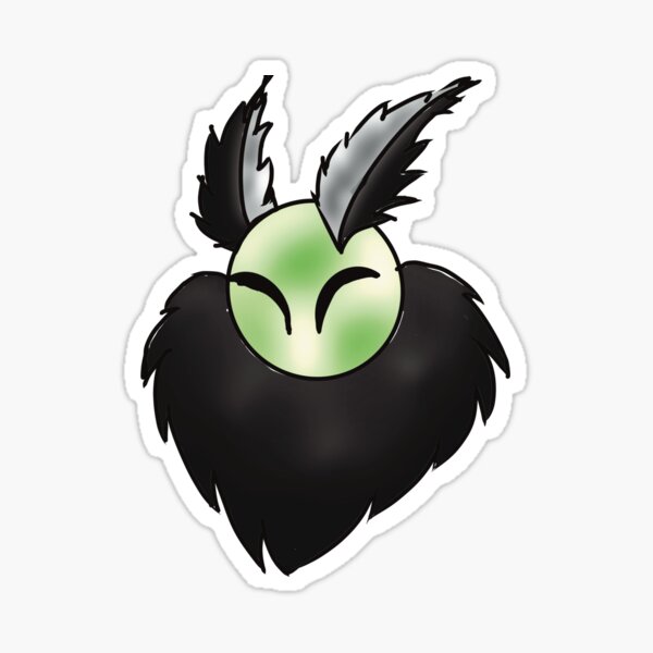 Mothman Agender Head Sticker
