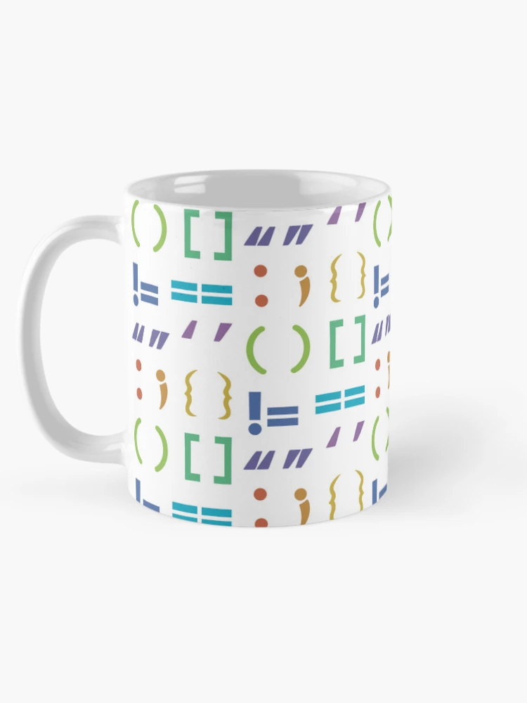 Thumbnail 5 of 6, Coffee Mug, Multicolor Coding Symbol Set designed and sold by FrogArtShop.