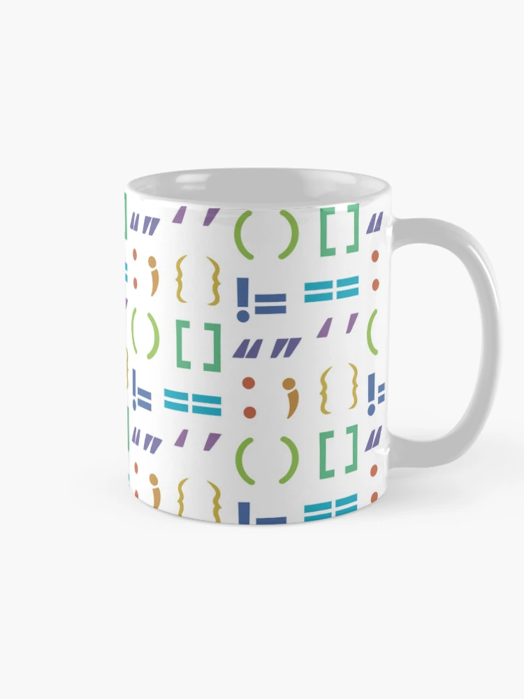 Thumbnail 3 of 6, Coffee Mug, Multicolor Coding Symbol Set designed and sold by FrogArtShop.