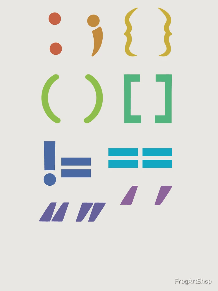 Thumbnail 6 of 6, Premium Oversized Sweatshirt, Multicolor Coding Symbol Set designed and sold by FrogArtShop.