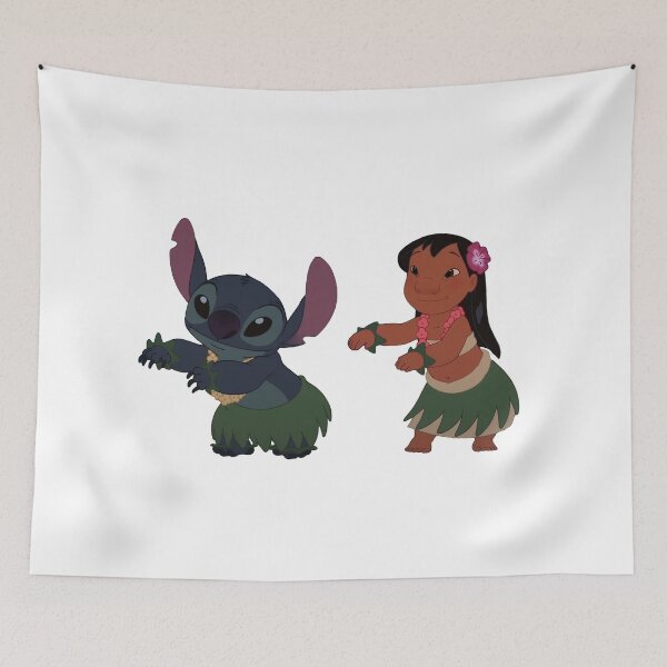 Item preview, Lilo and Stitch Hula Dance – Cute Hawaiian Duo Sticker designed and sold by rnlvinylworkz.