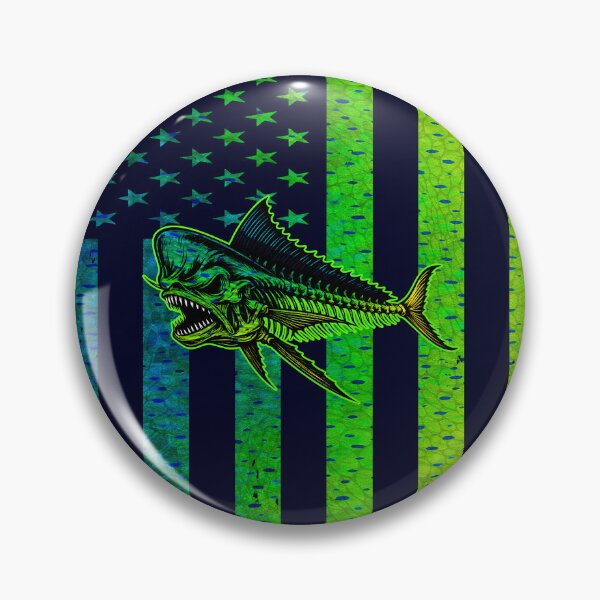 Item preview, Patriotic Mahi Mahi Skeleton Flag designed and sold by artistwill.