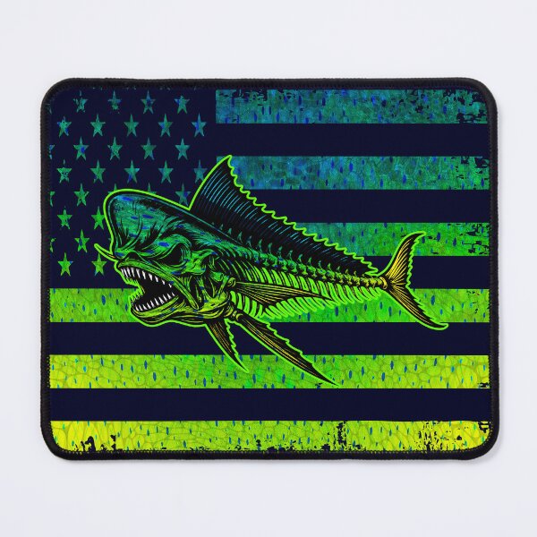 Item preview, Patriotic Mahi Mahi Skeleton Flag designed and sold by artistwill.