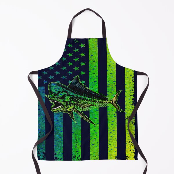 Item preview, Patriotic Mahi Mahi Skeleton Flag designed and sold by artistwill.