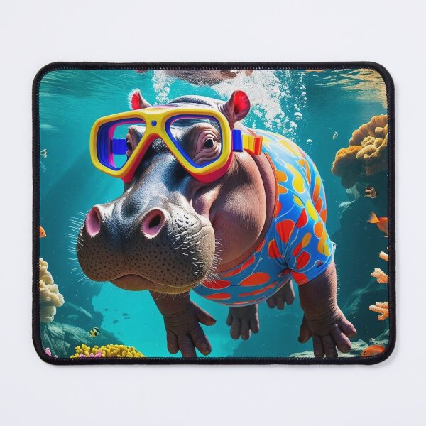 Item preview, Hippo swimming designed and sold by Carritz.