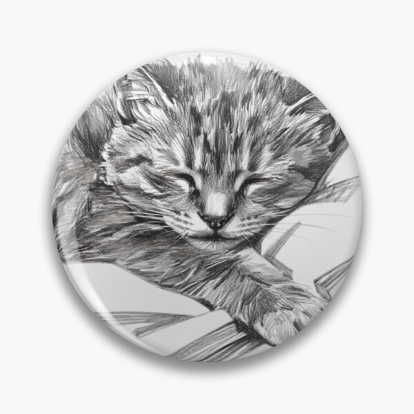 Item preview, Sleeping cat artwork drawn with clay designed and sold by SanchillShop.