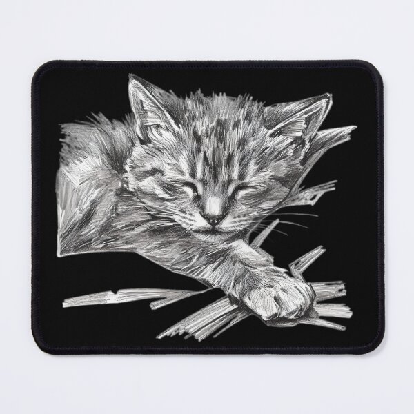 Item preview, Sleeping cat artwork drawn with clay designed and sold by SanchillShop.