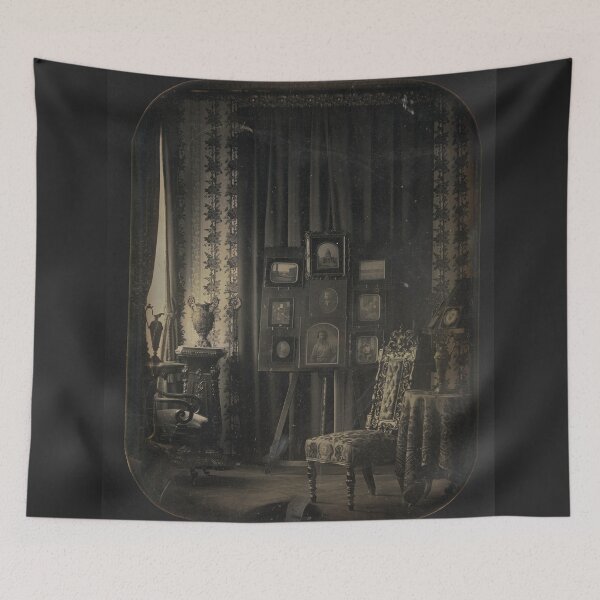 Item preview, Gothic Victorian Parlor Dark Academia Antique Photography Daguerreotype designed and sold by WillowNox7.