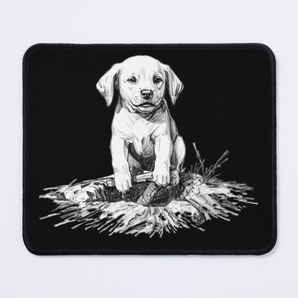 Item preview, Dog digging art with clay designed and sold by SanchillShop.
