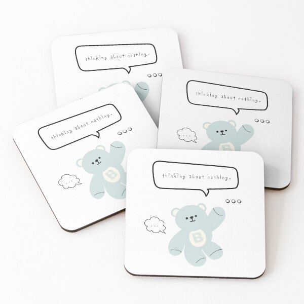 Item preview, Mono Bear Mood – Thinking About Nothing (White / Transparent) designed and sold by mintmono-studio.