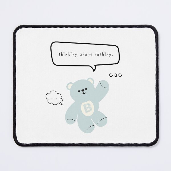 Item preview, Mono Bear Mood – Thinking About Nothing (White / Transparent) designed and sold by mintmono-studio.