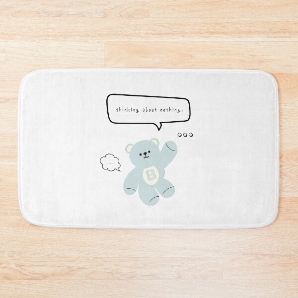 Item preview, Mono Bear Mood – Thinking About Nothing (White / Transparent) designed and sold by mintmono-studio.